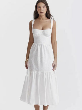 Robe Midi En Crêpe Bustier Julieta