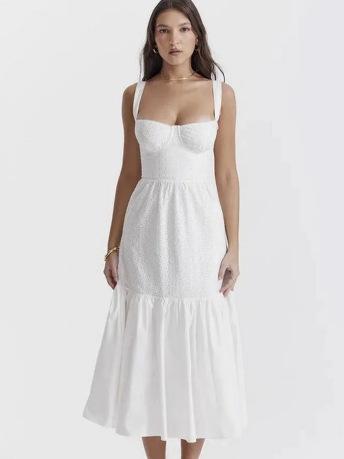Robe Midi En Crêpe Bustier Julieta