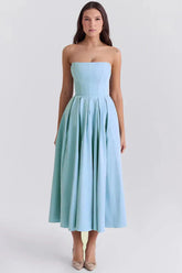 Robe Midi Bustier Celeste