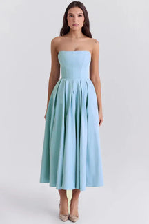 Robe Midi Bustier Celeste