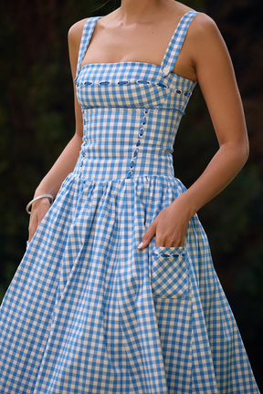 Robe Midi À Carreaux Amélie