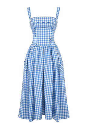 Robe Midi À Carreaux Amélie