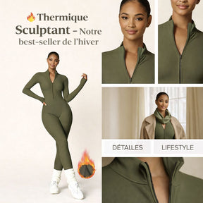 Combinaison Thermique Waffle – Intérieur Polaire Ultra Doux