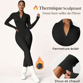 Combinaison Thermique Waffle – Intérieur Polaire Ultra Doux