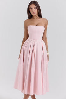 Robe Midi Bustier Celeste