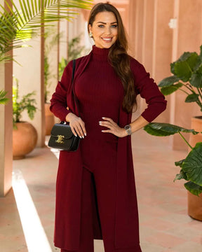 Ensemble Joyce – Tricoté, Pantalon • Chemisier • Veste