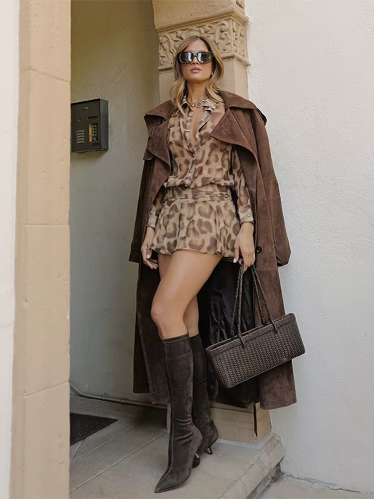 Long manteau à boutons Lucie