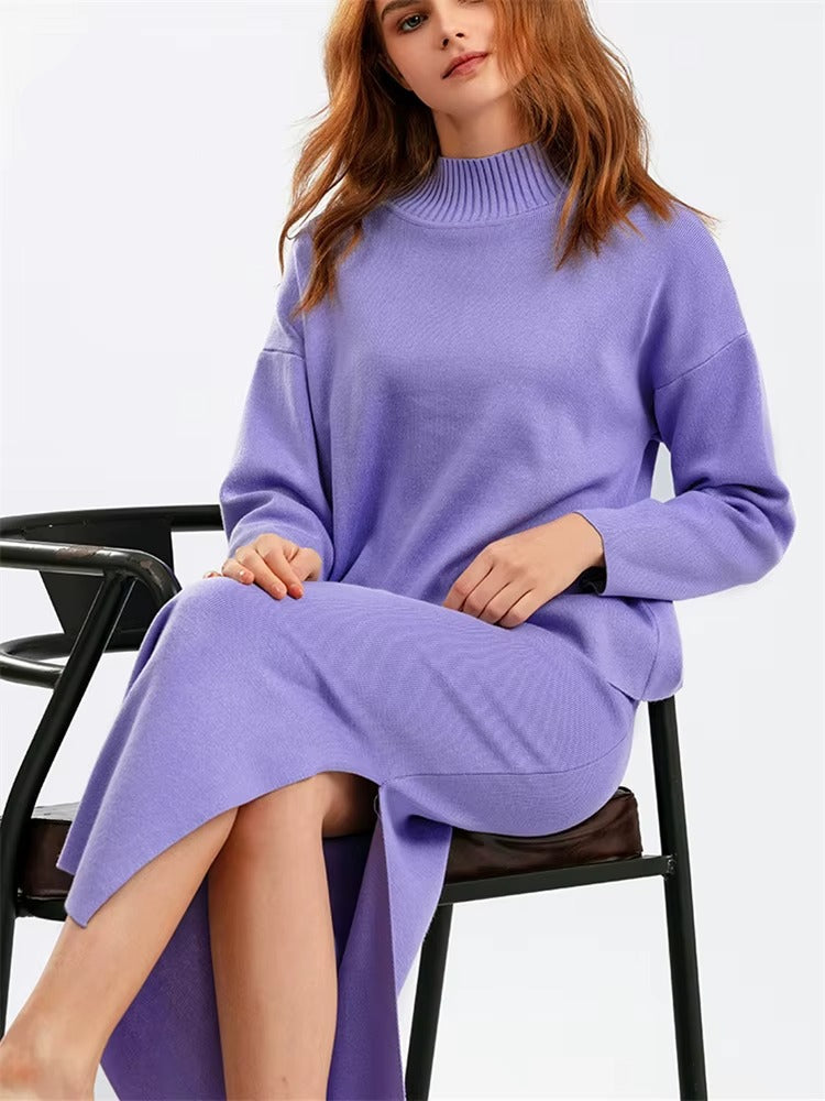 Ensemble chemisier et jupe en maille Coralie