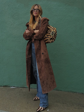 Long manteau à boutons Lucie