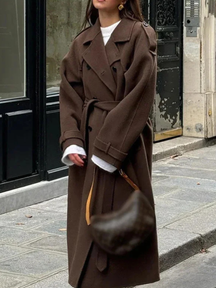 Manteau Léa – Long à Boutons