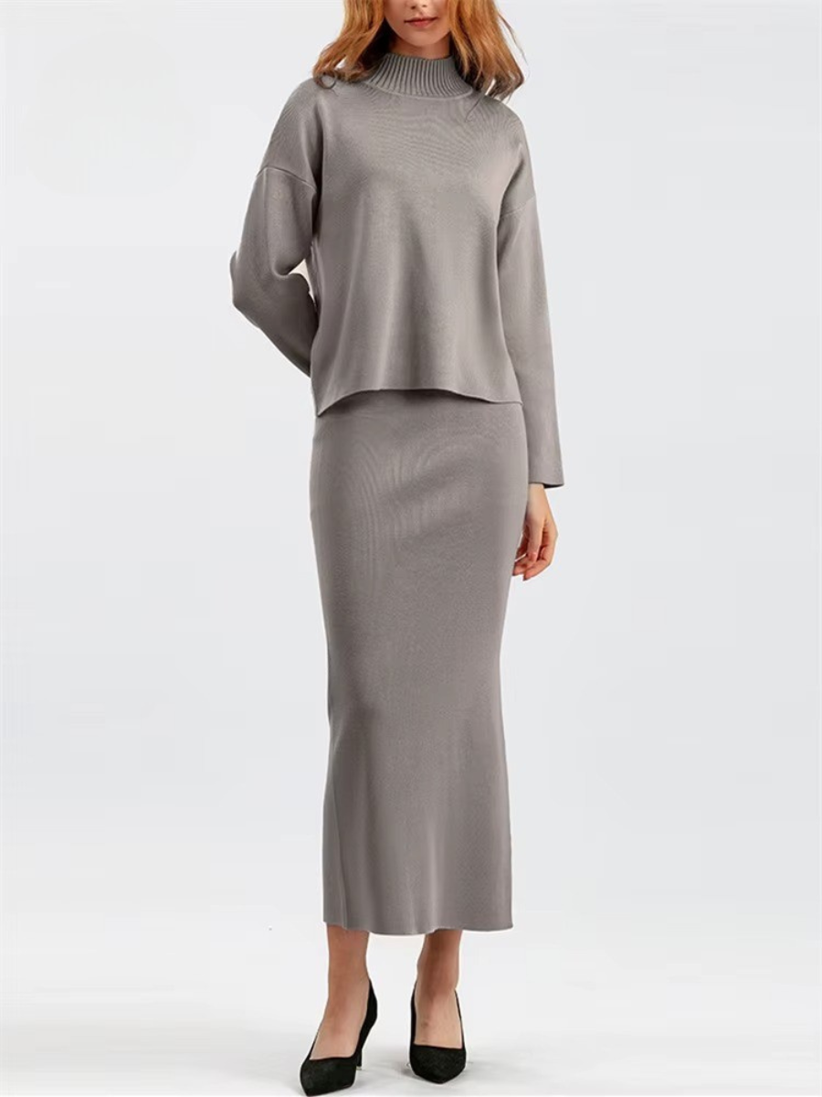 Ensemble chemisier et jupe en maille Coralie