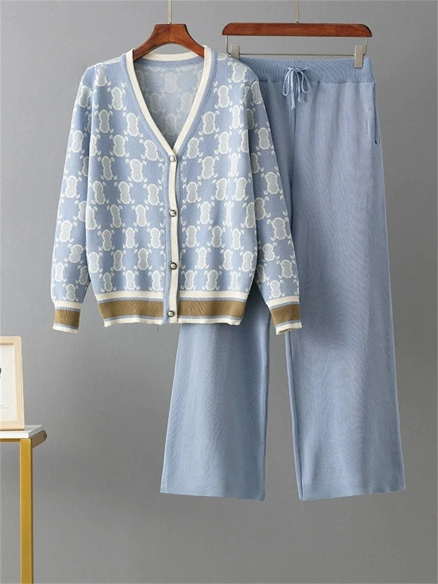 Ensemble Charlotte – Pantalon & Veste en Maille