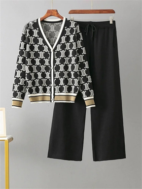 Ensemble Charlotte – Pantalon & Veste en Maille