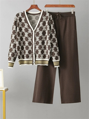 Ensemble Charlotte – Pantalon & Veste en Maille