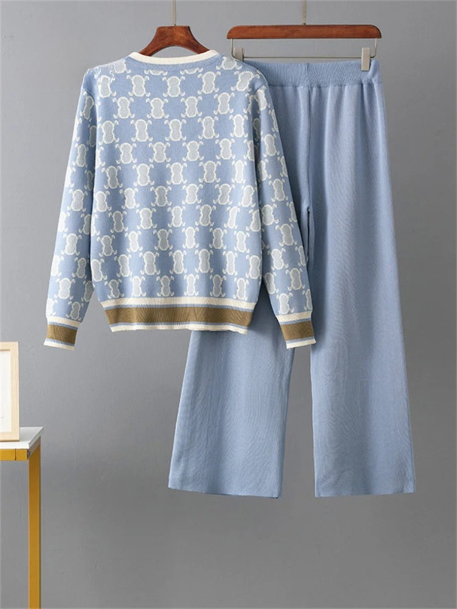 Ensemble Charlotte – Pantalon & Veste en Maille