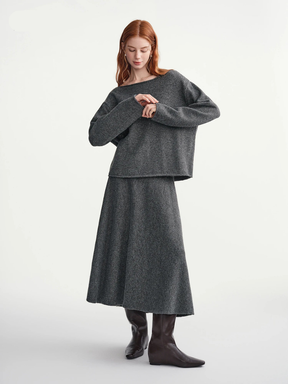 Ensemble Éléonore – Blouse Longue & Jupe Midi