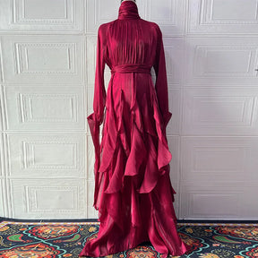 Robe longue à volants Laure