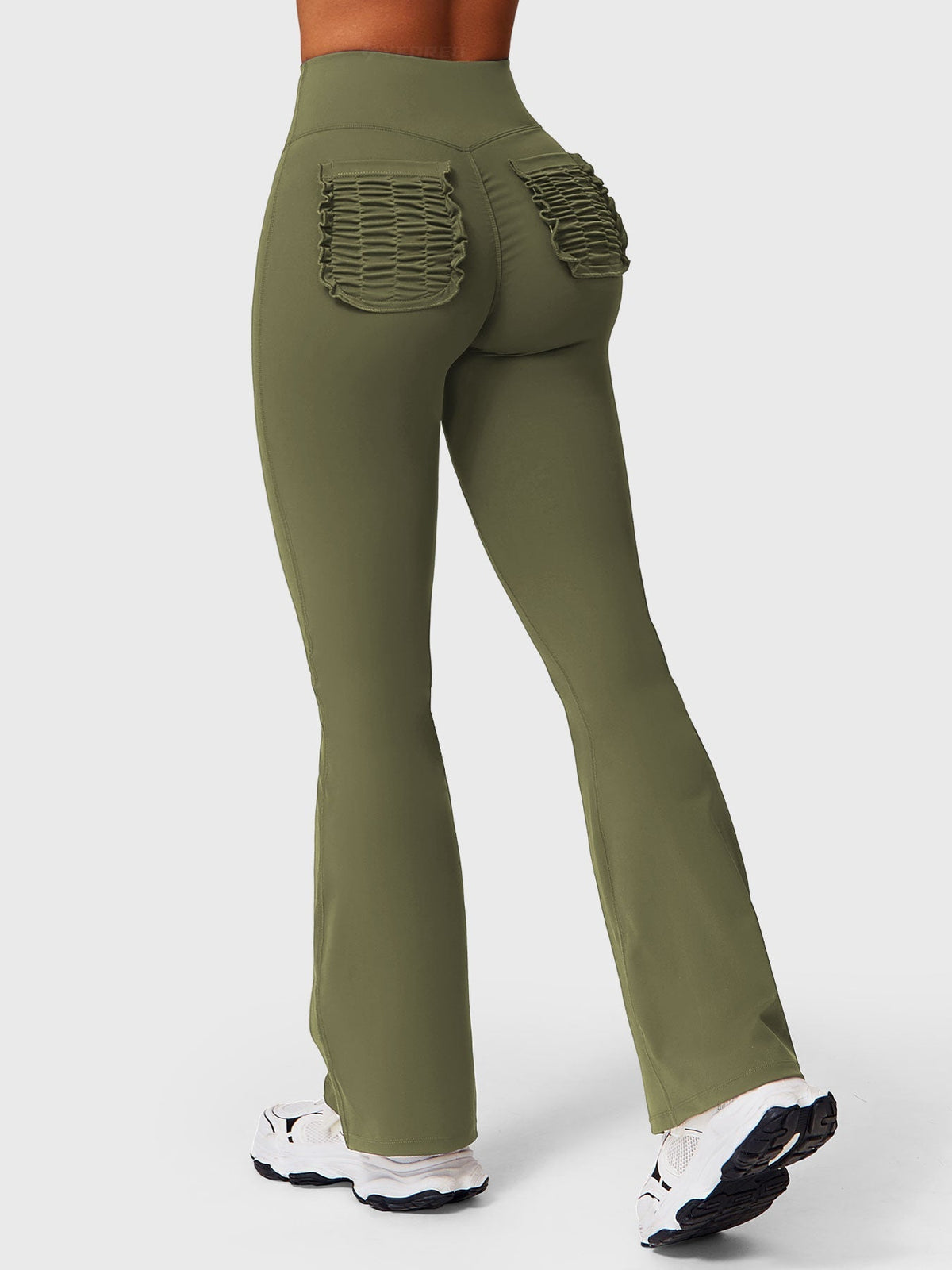 Pantalon Flare Poches Froncées Giseli