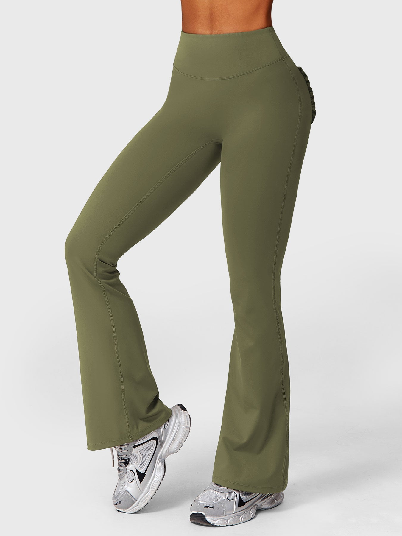 Pantalon Flare Poches Froncées Giseli