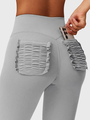 Pantalon Flare Poches Froncées Giseli