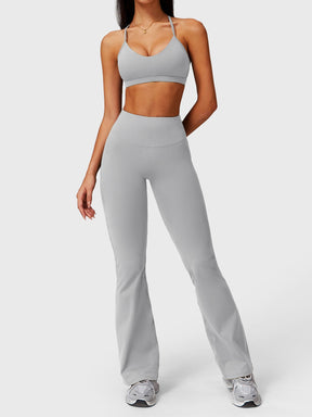 Pantalon Flare Poches Froncées Giseli