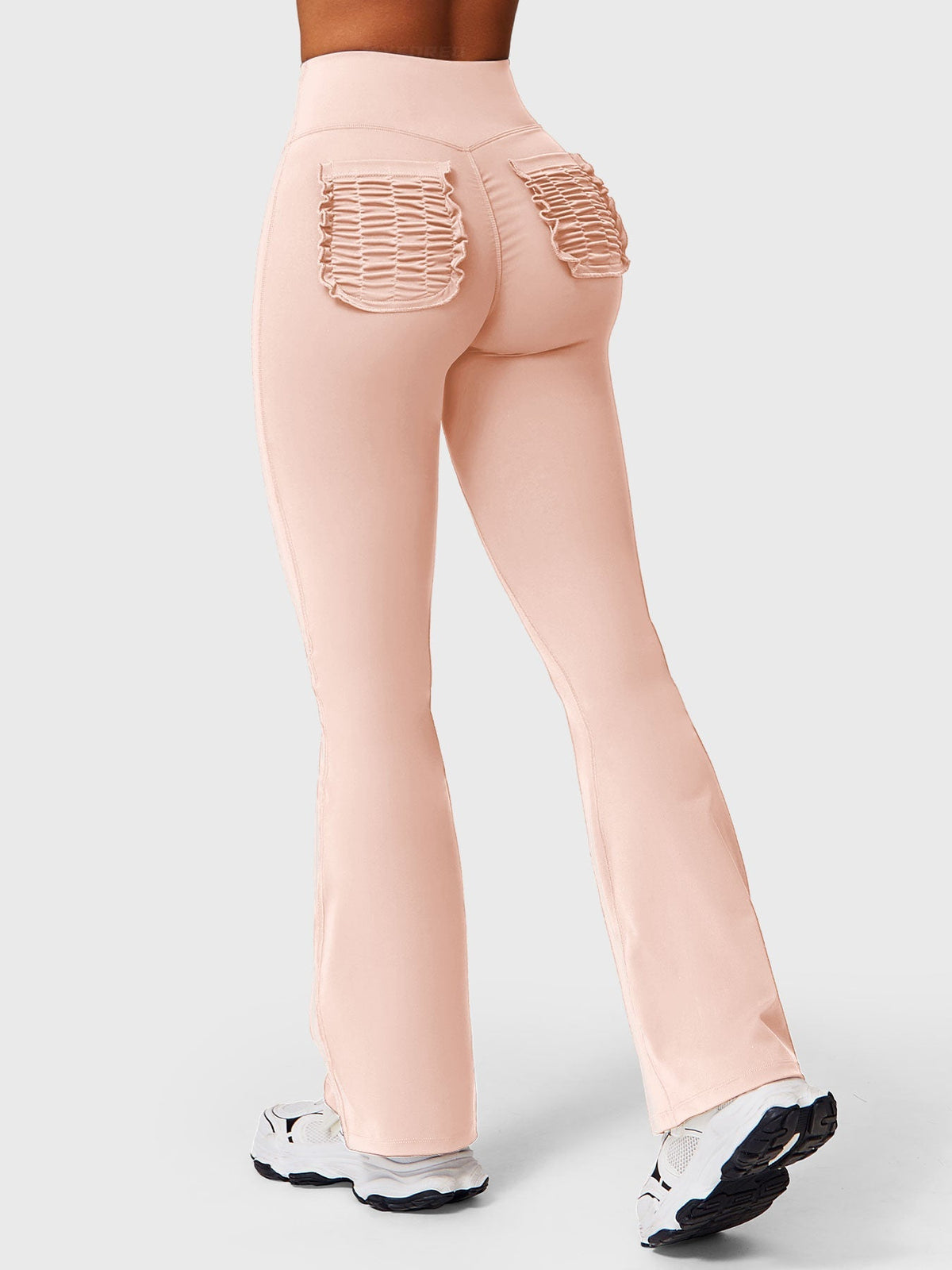 Pantalon Flare Poches Froncées Giseli