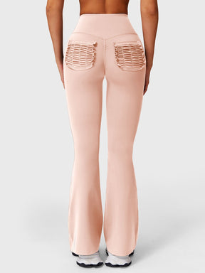 Pantalon Flare Poches Froncées Giseli