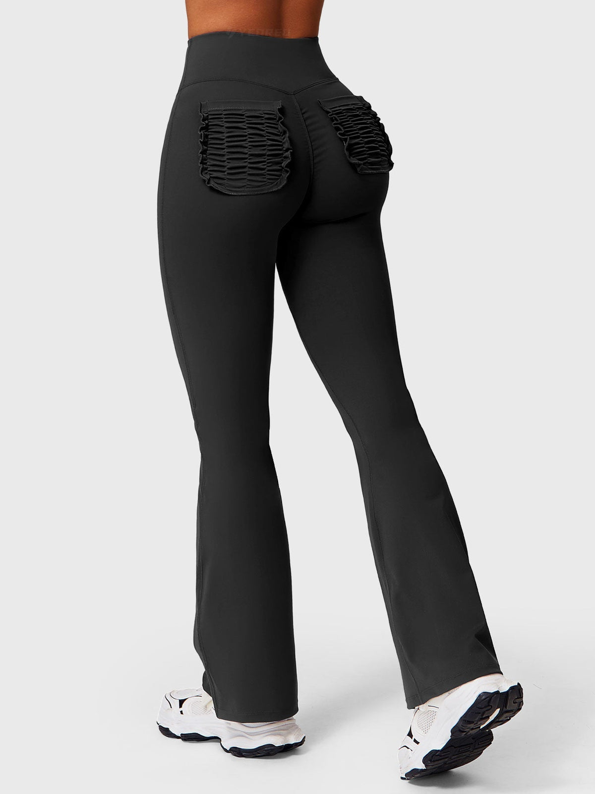 Pantalon Flare Poches Froncées Giseli