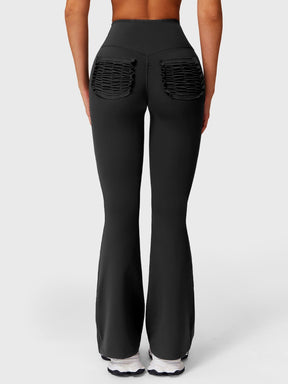 Pantalon Flare Poches Froncées Giseli